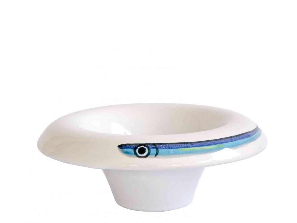 White Ceramic Flared bowl - Handmade in Italy-0