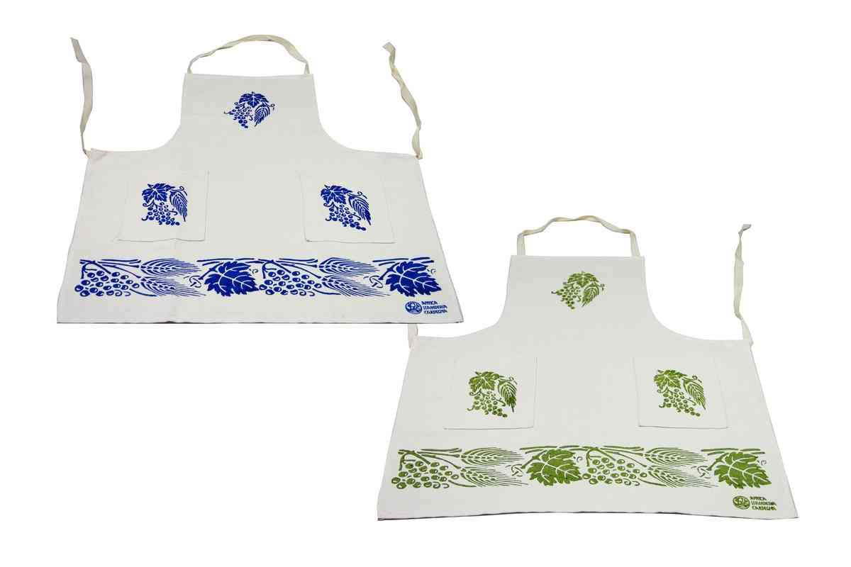 Wheat Motif Hand-printed Aprons - Handmade in Italy-0