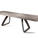 BRIDGE Gray Ash Table with Black Legs (Small)-2562