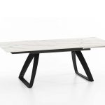 BARRET Marble Extendable Table Black Legs-2614